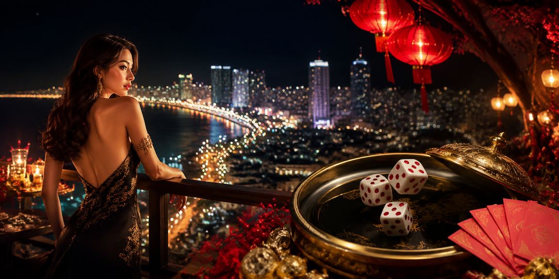 Khung cảnh Nha Trang về đêm gợi liên tưởng đến trò chơi Tài Xỉu và không khí giải trí sôi động